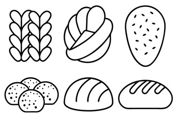 Bread Line Art Emphasizing Traditional Baking Charm