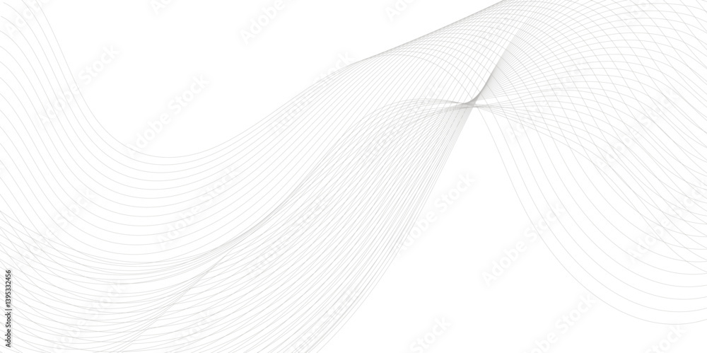 Poster abstract wavy grey stream element for design on transparent background isolated. wavy white and grey