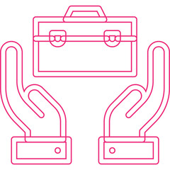 Obraz premium Job single vector illustration icon