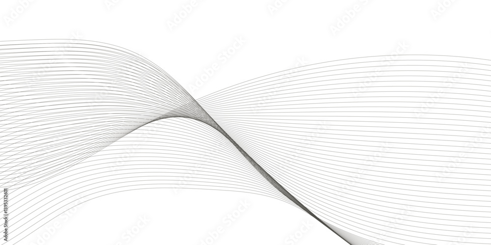 Poster wavy business curve lines on transparent background. abstract ocean wave line background. wave swirl