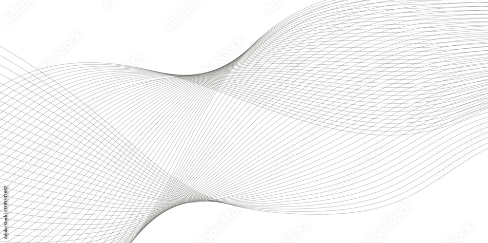 Poster abstract grey smooth element swoosh speed wave modern stream background. abstract wave line for broc