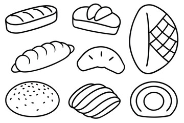 Bread Line Art Featuring Classic Bakery Imagery