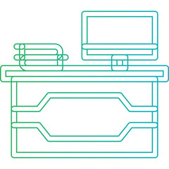 Workplace single vector illustration icon