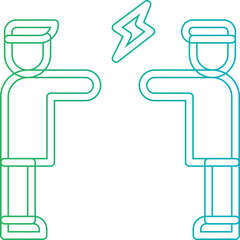 Altercation single vector illustration icon