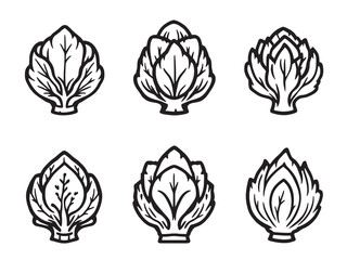 Brussels Sprouts line art minimalist drawing for fresh food lovers 