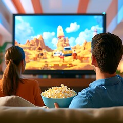 Couple Watching Game Show