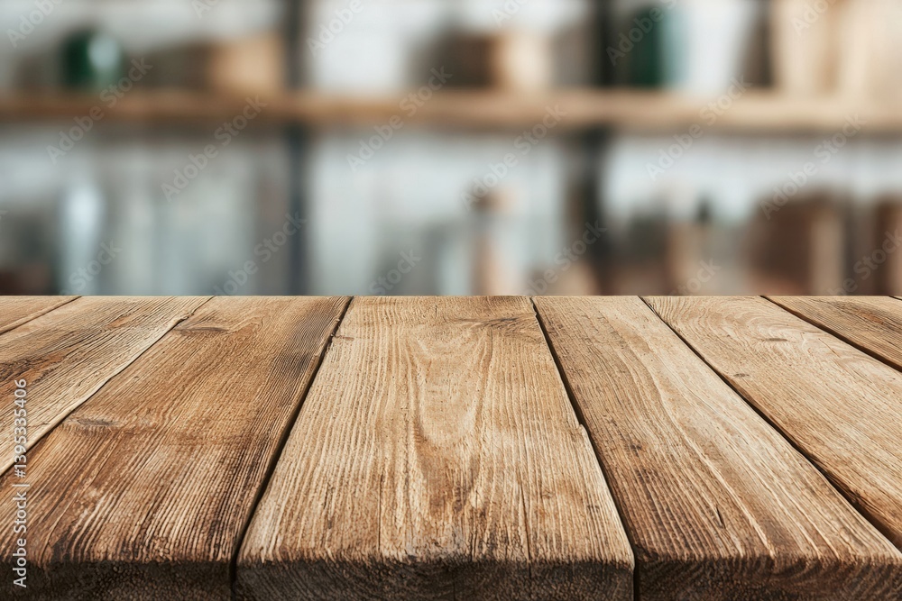Aufkleber empty wooden table providing space for creative branding and product mockups