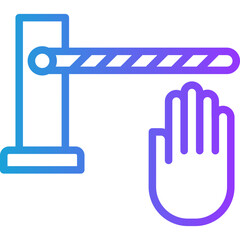 Fence line gradient icon