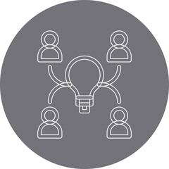 Fototapeta premium Executive Team single vector illustration icon
