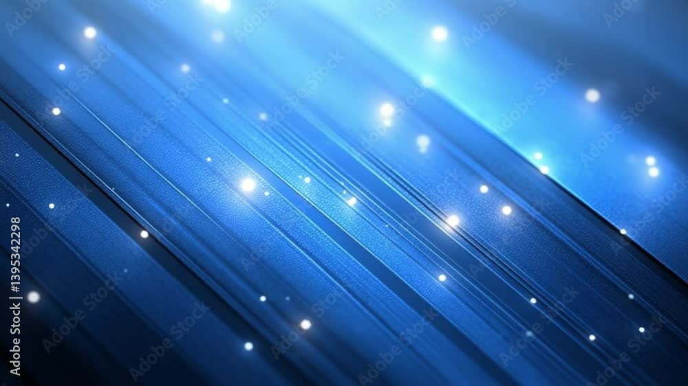 Poster sparkling soft blue lines. gentle blue lines create an abstract background with bright sparkles, sug
