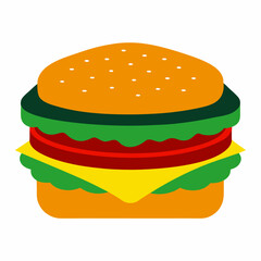 Sandwich silhouette icon on white background