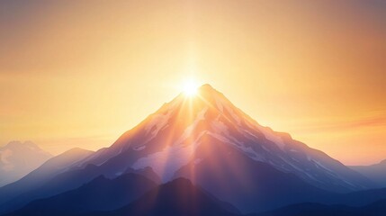 Majestic mountain peak at sunrise nature scene landscape photography serene environment inspirational viewpoint
