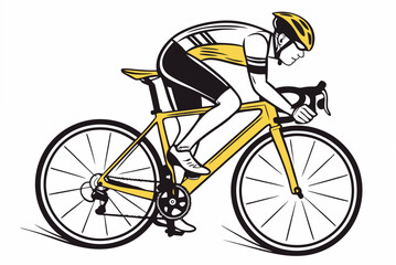 Obraz premium cyclist on a bicycle