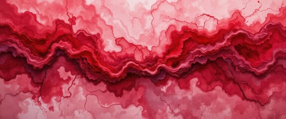  From Above Intricate Red Watercolor Pattern Background