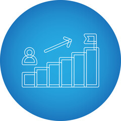 Career Growth single vector illustration icon
