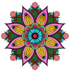  Flower Mandala colorful Art Pattern