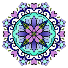 Flower Mandala colorful Art Pattern