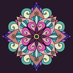  Flower Mandala colorful Art Pattern