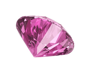 Dazzling diamond pink gemstones, transparent background