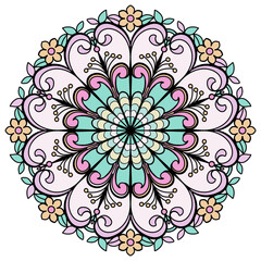  Flower Mandala colorful Art Pattern