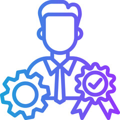 Experience line gradient icon