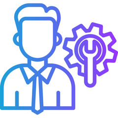 Technical Expert line gradient icon