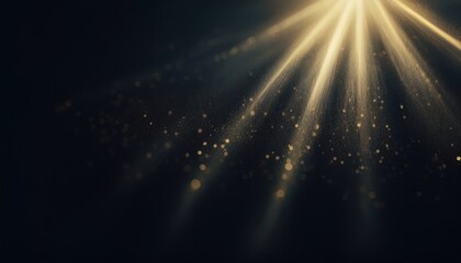 Fototapeta premium golden light rays in dark abstract background for spiritual, cosmic, or futuristic design with depth and digital texture