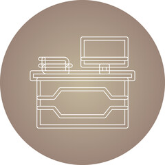 Workplace single vector illustration icon