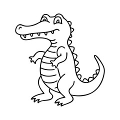 crocodile icon, crocodile vector illustration-simple illustration of crocodile, perfect for crocodile logos and icons