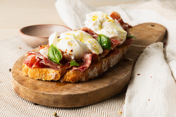 bruschetta with Jamon Iberico and Burrata
