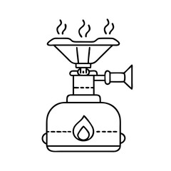 camp stove icon, camp stove vector illustration-simple illustration of camp stove, perfect for camp stove logos and icons