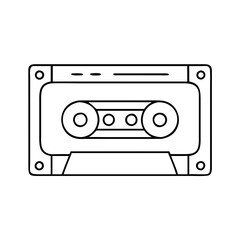 cassette tape icon, cassette tape vector illustration-simple illustration of cassette tape, perfect for cassette tape logos and icons