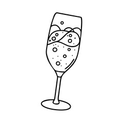 champagne glass icon, champagne glass vector illustration-simple illustration of champagne glass, perfect for champagne glass logos and icons