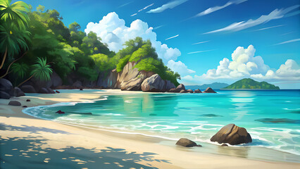 Andaman beach generative ai