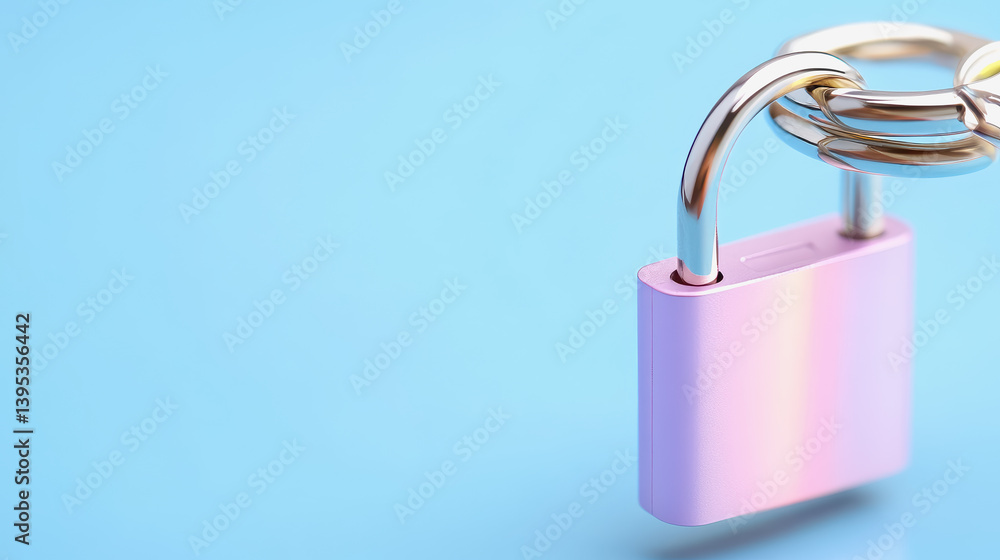 Poster high resolution close up of a solid padlock symbolizing digital password security and protection aga