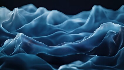 Obraz premium Abstract blue flowing forms