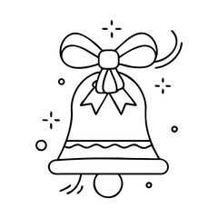christmas bell icon, christmas bell vector illustration-simple illustration of christmas bell, perfect for christmas bell logos and icons