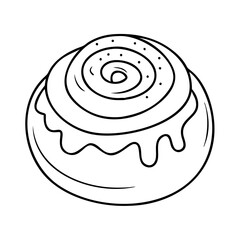 cinnamon roll icon, cinnamon roll vector illustration-simple illustration of cinnamon roll, perfect for cinnamon roll logos and icons