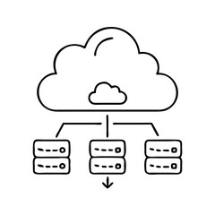 cloud storage icon, cloud storage vector illustration-simple illustration of cloud storage, perfect for cloud storage logos and icons