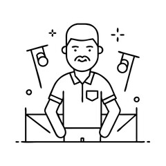 club bouncer icon, club bouncer vector illustration-simple illustration of club bouncer, perfect for club bouncer logos and icons