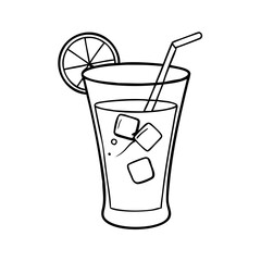 cocktail glass icon, cocktail glass vector illustration-simple illustration of cocktail glass, perfect for cocktail glass logos and icons