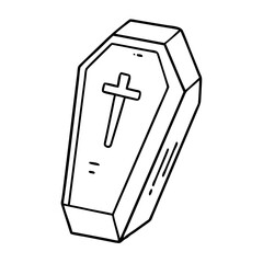 coffin icon, coffin vector illustration-simple illustration of coffin, perfect for coffin logos and icons
