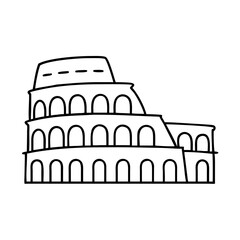 Naklejka premium colosseum icon, colosseum vector illustration-simple illustration of colosseum, perfect for colosseum logos and icons
