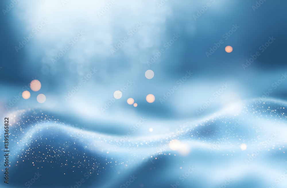 Poster a serene abstract background featuring soft waves and gentle light, creating a tranquil atmosphere p