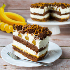 Banoffee Pie with Banana Mousse – Creamy Homemade Indulgence.