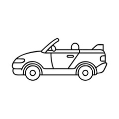 convertible icon, convertible vector illustration-simple illustration of convertible, perfect for convertible logos and icons