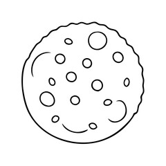 cookie icon, cookie vector illustration-simple illustration of cookie, perfect for cookie logos and icons