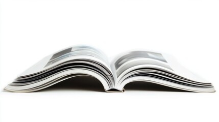 Fototapeta premium Open Book on White Background