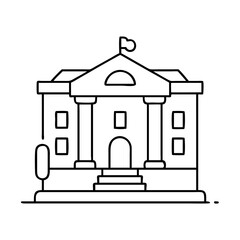 courthouse icon, courthouse vector illustration-simple illustration of courthouse, perfect for courthouse logos and icons