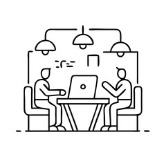 coworking space icon, coworking space vector illustration-simple illustration of coworking space, perfect for coworking space logos and icons